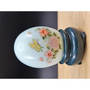 Vintage Avon Charisma Cologne Egg Bottle w/ Pedestal Stand - 1 fl oz